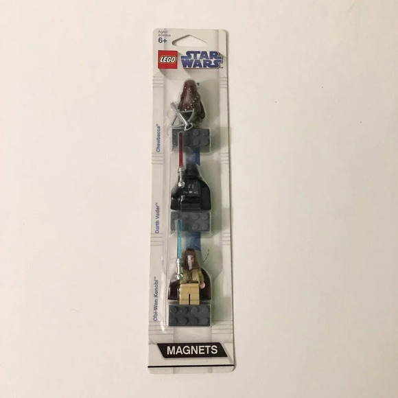 2008 Lego Star Wars Magnets Chewbacca Obi Wan Kenobi Darth Vader Minifigures - Picture 1 of 14